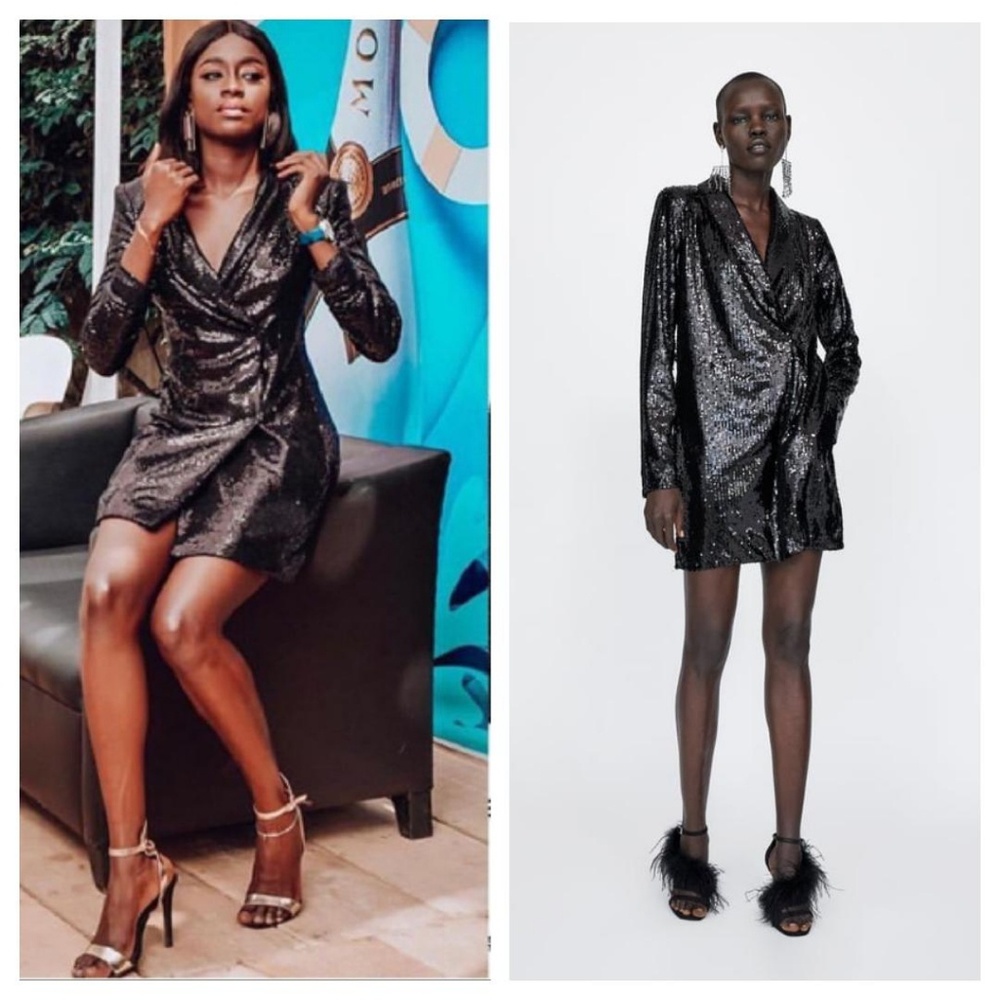 Zara sequin dress